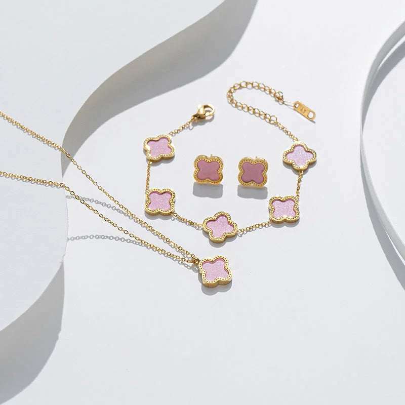 CLOVER Necklace, Bracelet & Earrings Set