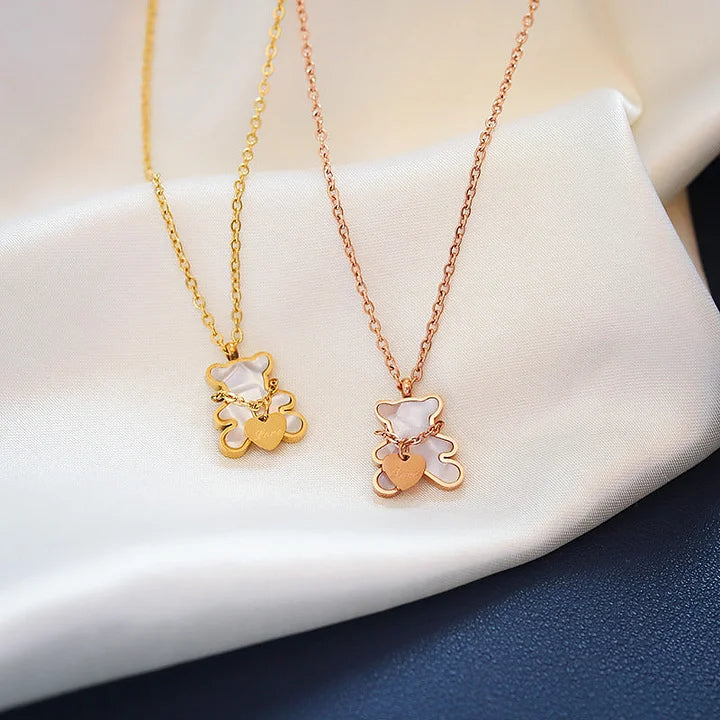 Gold Jemmy Bear Necklace