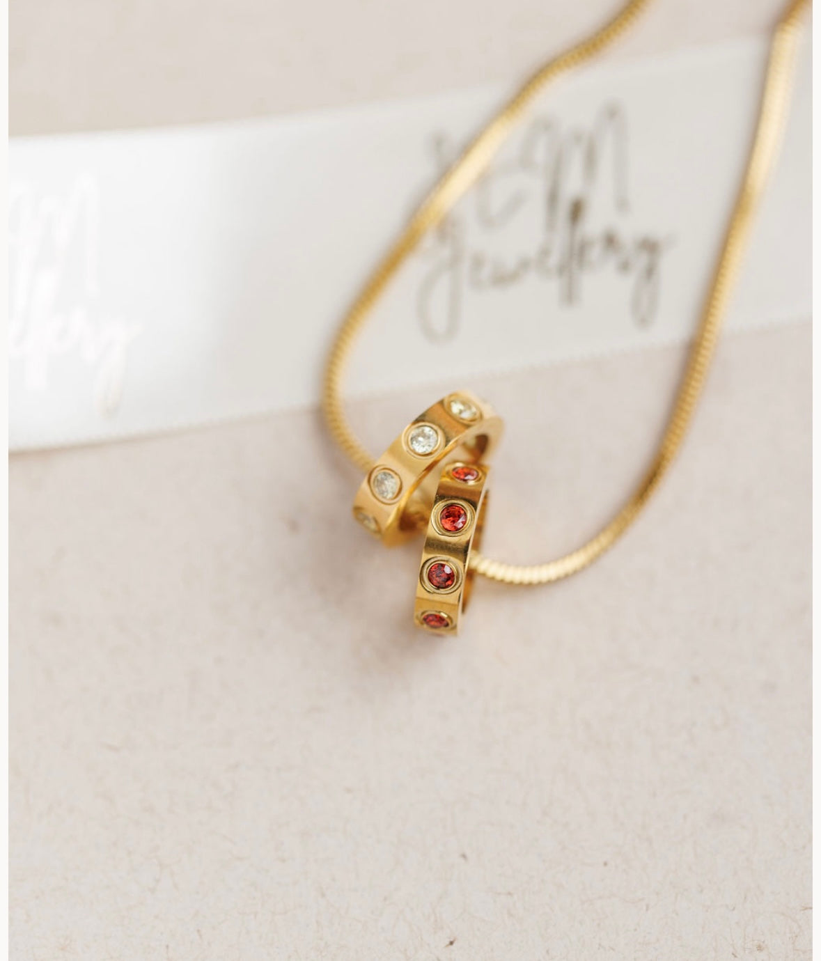 Jewel Drop Pendant Necklace