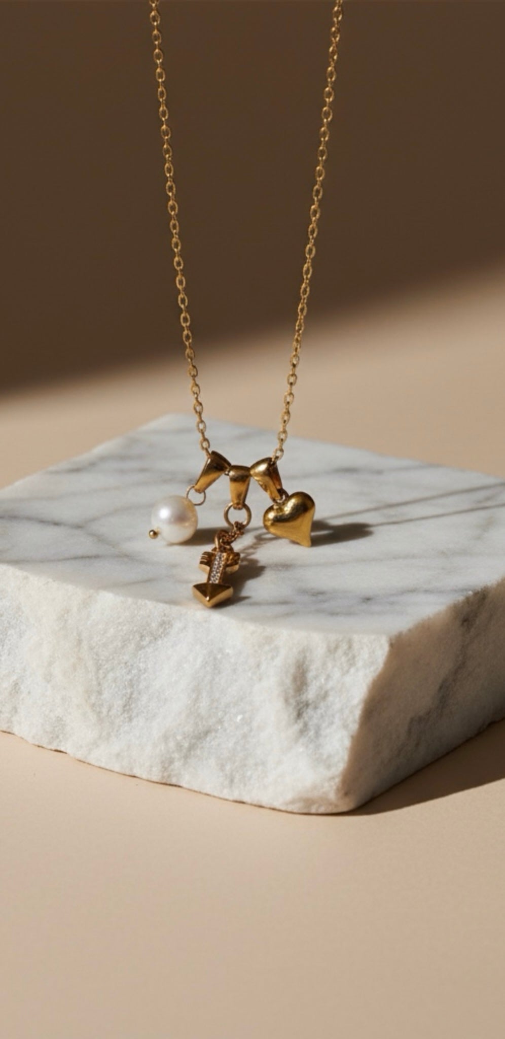 My World In one Gold Necklace