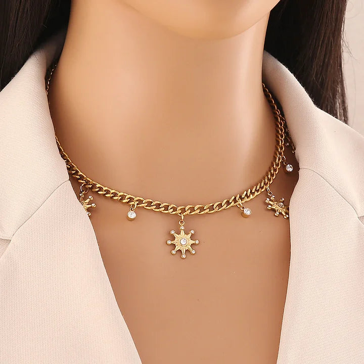 Gold Heart Charm Necklace