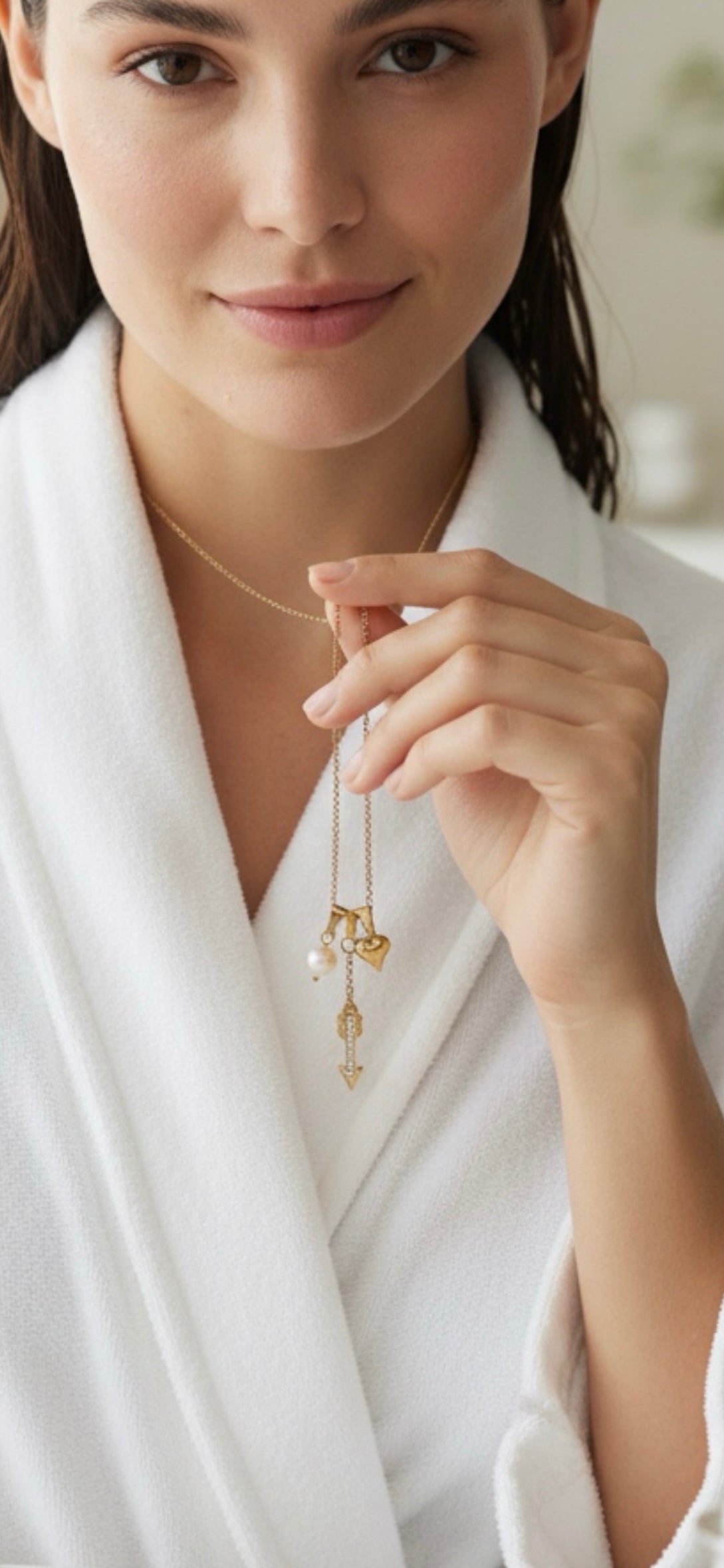 My World In one Gold Necklace