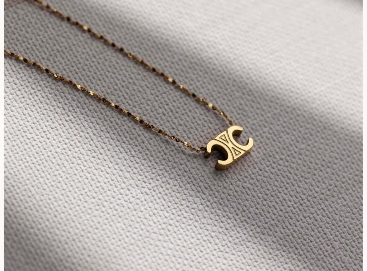 JEM Celest Curve Necklace – 18K Triple Gold-Plated