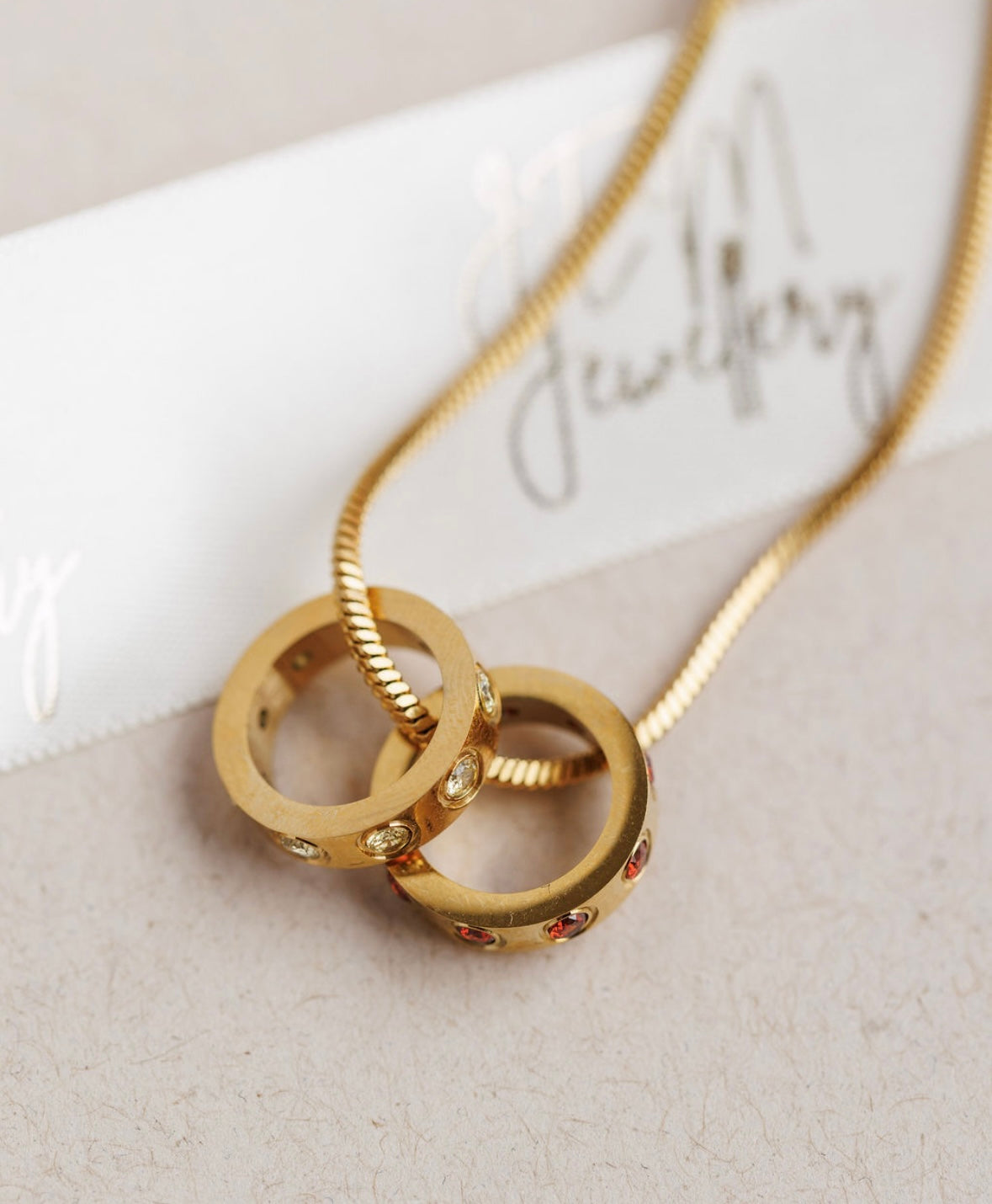 Jewel Drop Pendant Necklace