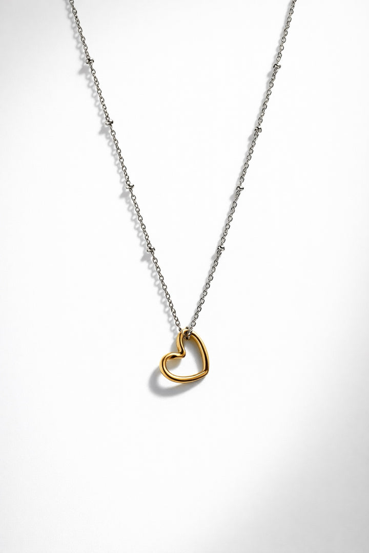 Silver Open Heart Necklace