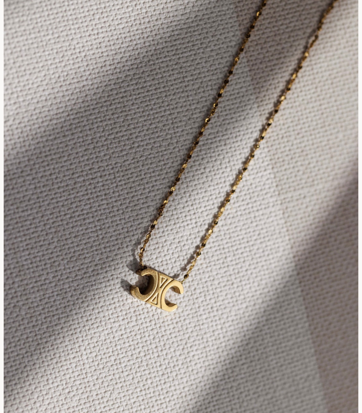 JEM Celest Curve Necklace – 18K Triple Gold-Plated