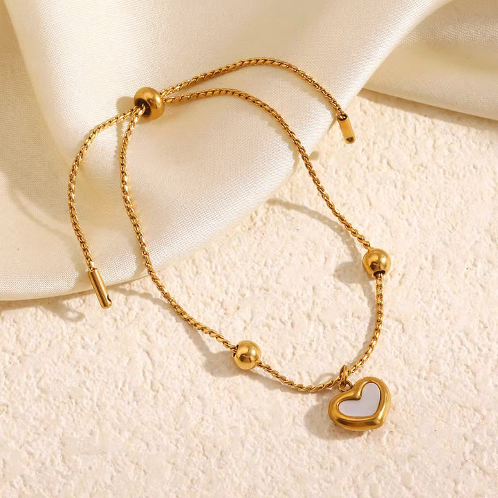 Gold White Pearl Bracelet