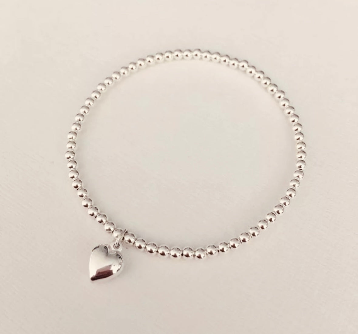 Sterling Silver Heart Charm Bracelet