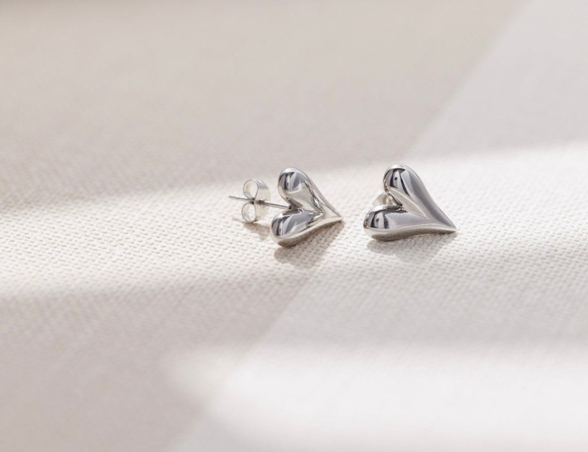 Silver Heart Earrings