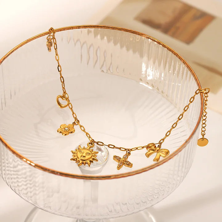 Customised Beautiful Gold Charm Bracelet