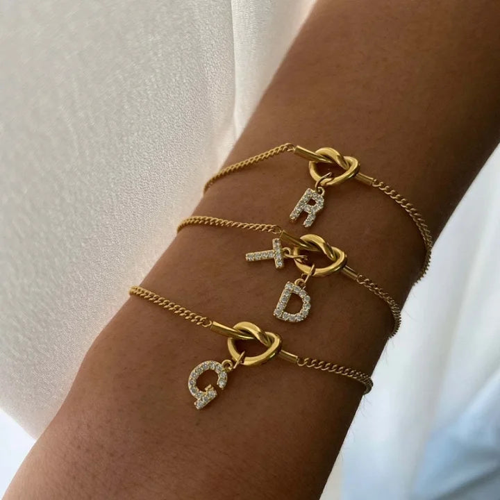 The Knot charm pick your initial 1 charm