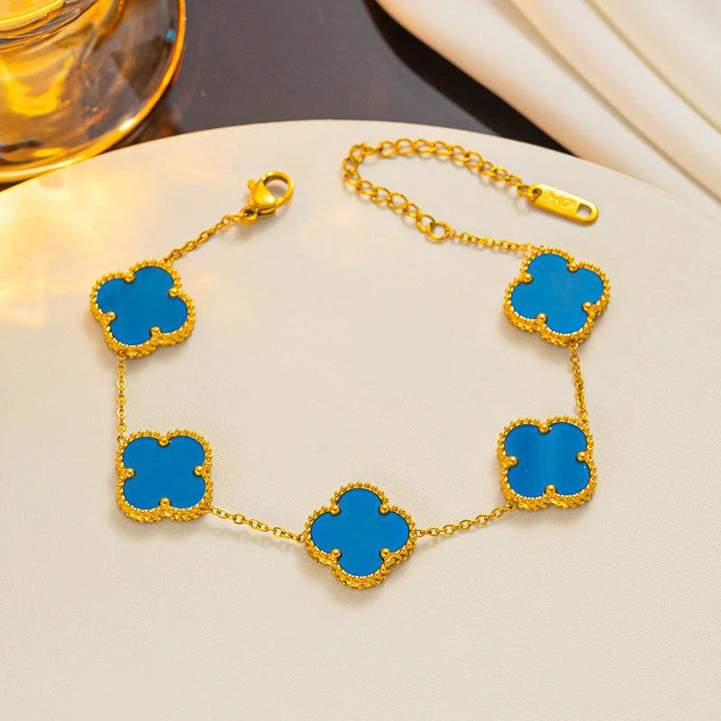 CLOVER BLUE CHARM BRACELET