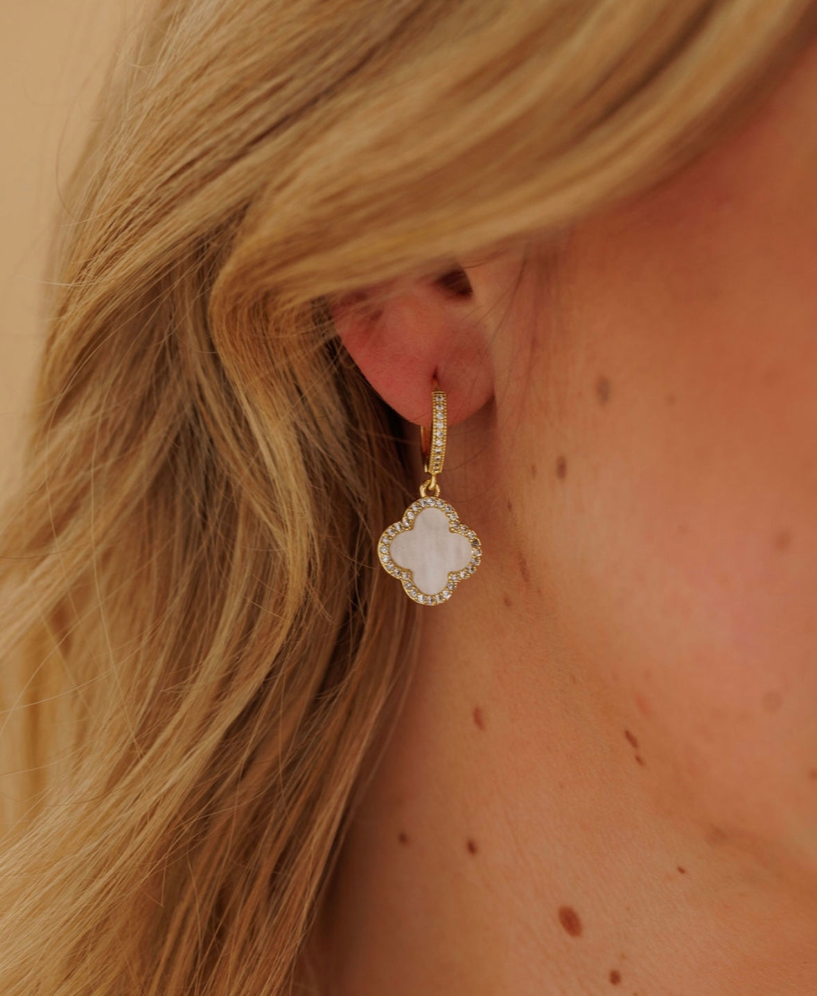 Clover Drop Earrings – Triple-Plated Gold &