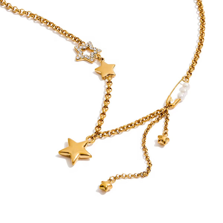 Star Drop Chain Necklace