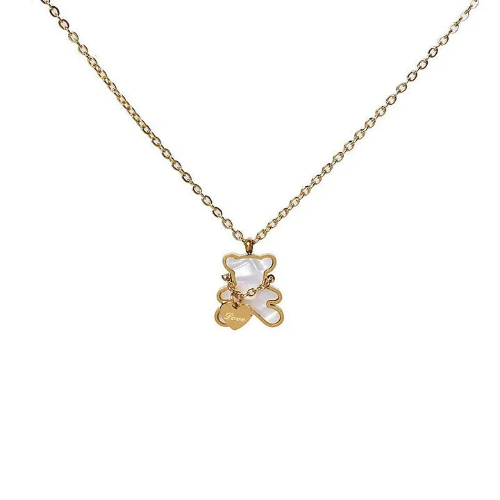 Gold Jemmy Bear Necklace