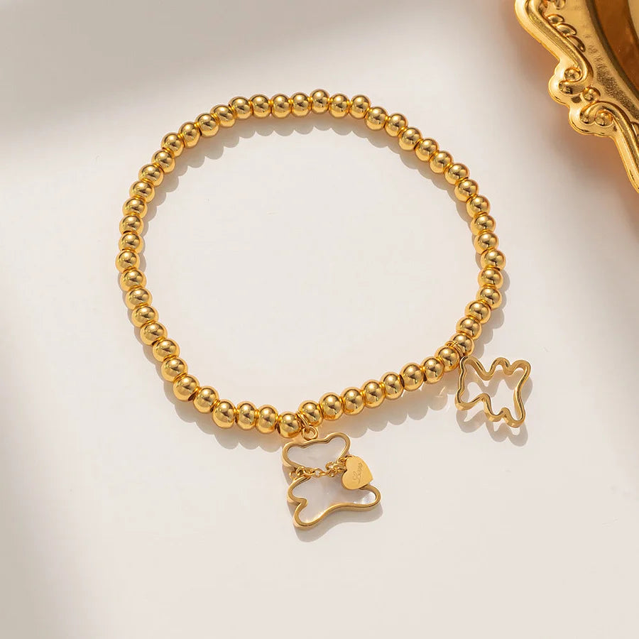 Gold JEMMY Bear Charm Bracelet