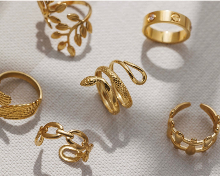 Olive Leaf Ring – 18K Gold Plated Stainless Steel