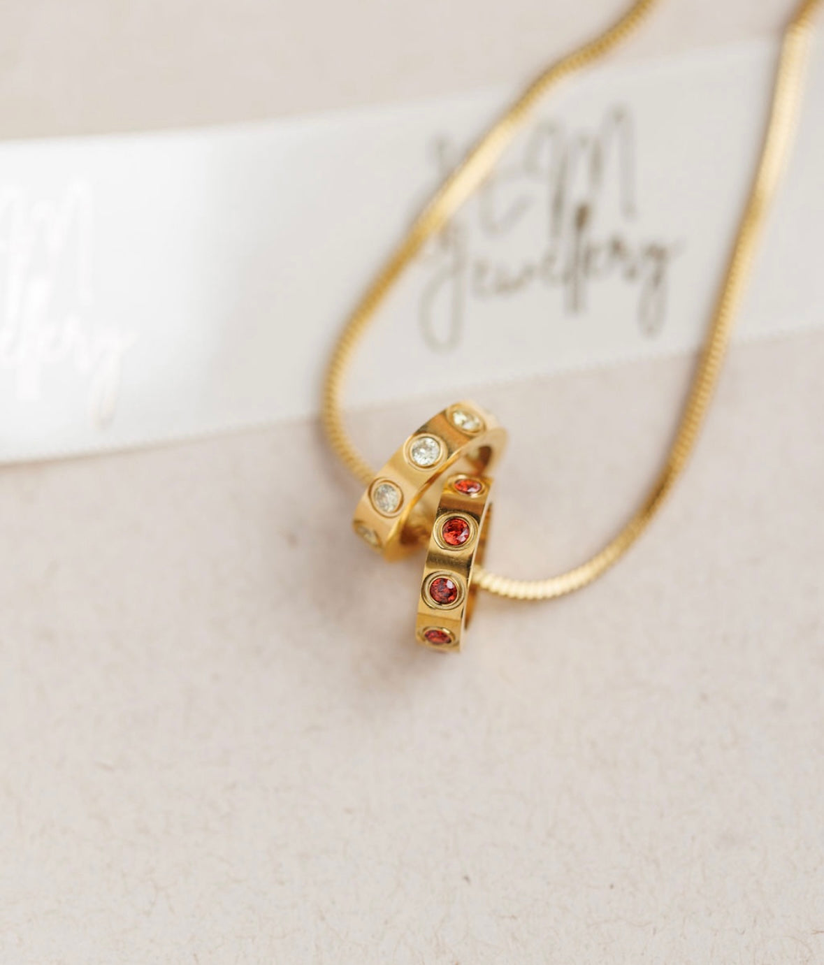 Jewel Drop Pendant Necklace