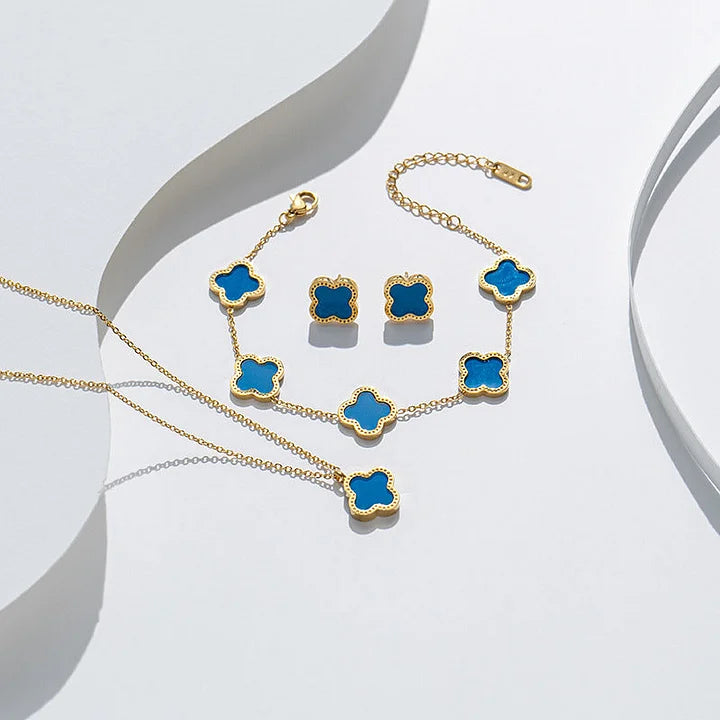 CLOVER Necklace, Bracelet & Earrings Set
