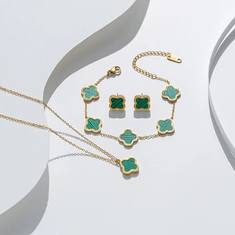 CLOVER Necklace, Bracelet & Earrings Set