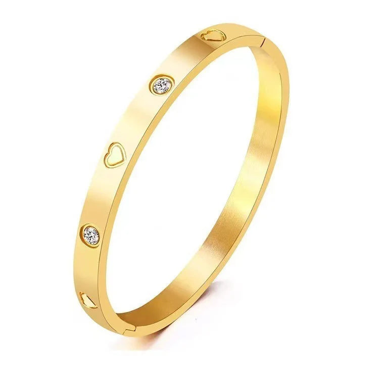 JEM Signature Gold Crystal Bangle