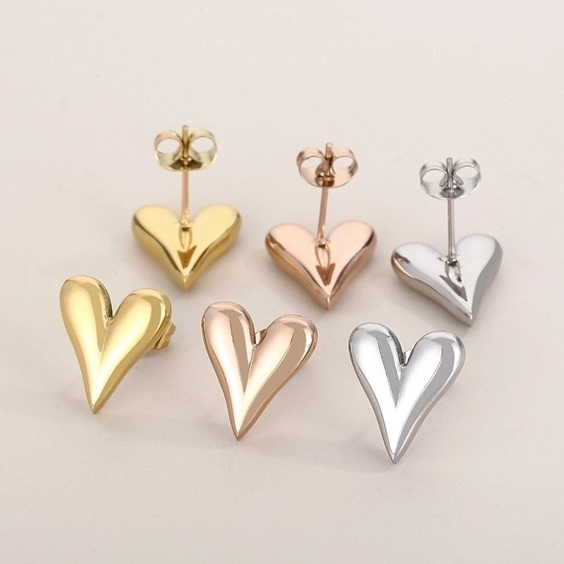 Gold Heart Earrings
