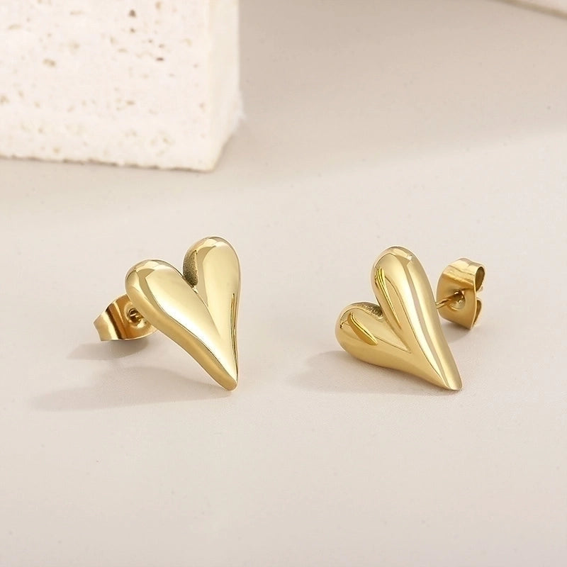 Gold Heart Earrings