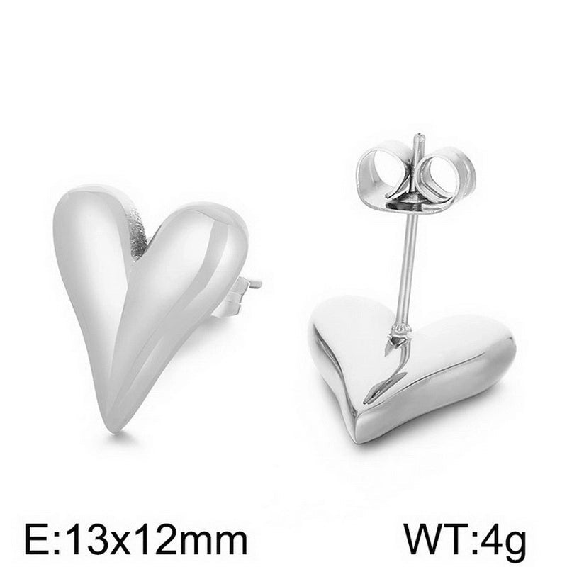 Silver Heart Earrings