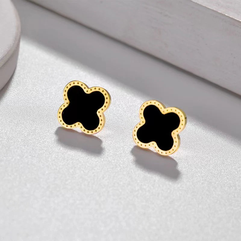 Gold Clover Earrings