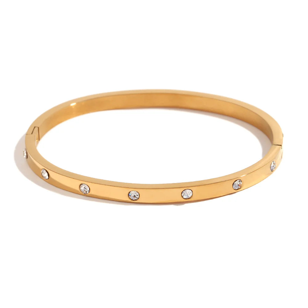 JEM Signature Gold Crystal Bangle