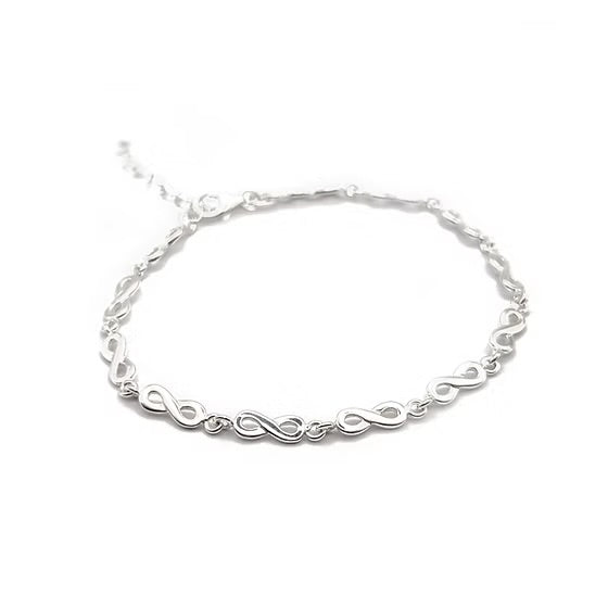 Stunning Sterling Silver Infinity Bracelet