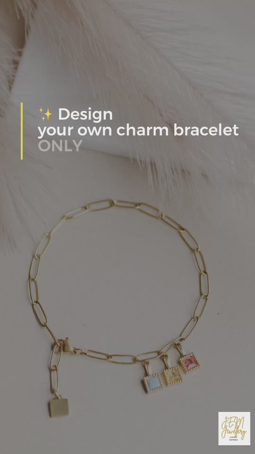 Gold or Silver Personalised Charm Bracelet